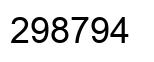 Number 298794 black image