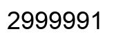 Number 2999991 black image