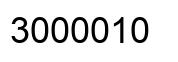 Number 3000010 black image
