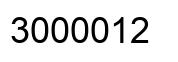 Number 3000012 black image