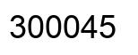 Number 300045 black image