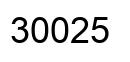 Number 30025 black image