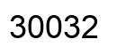 Number 30032 black image