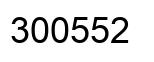 Number 300552 black image