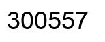 Number 300557 black image
