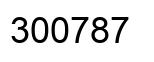 Number 300787 black image