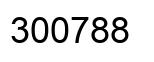 Number 300788 black image
