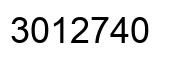 Number 3012740 black image