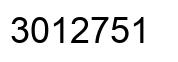 Number 3012751 black image