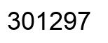 Number 301297 black image