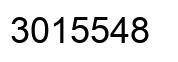 Number 3015548 black image