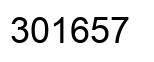 Number 301657 black image