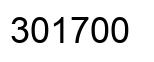 Number 301700 black image