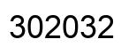 Number 302032 black image