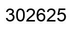 Number 302625 black image