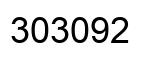 Number 303092 black image