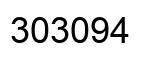Number 303094 black image