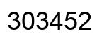 Number 303452 black image