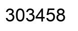 Number 303458 black image