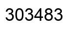 Number 303483 black image