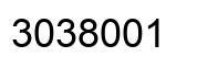 Number 3038001 black image