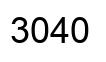 Number 3040 black image