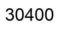 Number 30400 black image