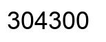 Number 304300 black image