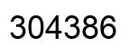 Number 304386 black image