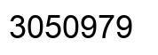 Number 3050979 black image