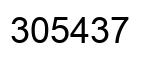 Number 305437 black image
