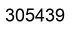 Number 305439 black image