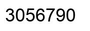 Number 3056790 black image