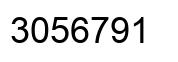 Number 3056791 black image