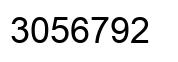 Number 3056792 black image