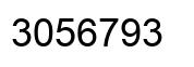 Number 3056793 black image