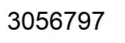 Number 3056797 black image