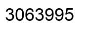 Number 3063995 black image