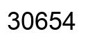 Number 30654 black image