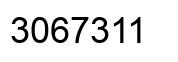 Number 3067311 black image