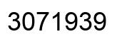 Number 3071939 black image
