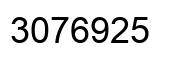 Number 3076925 black image