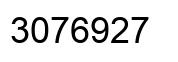 Number 3076927 black image