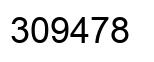 Number 309478 black image