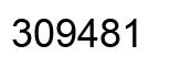 Number 309481 black image