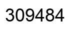 Number 309484 black image