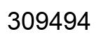 Number 309494 black image