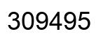 Number 309495 black image