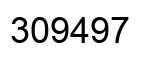 Number 309497 black image