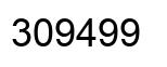 Number 309499 black image